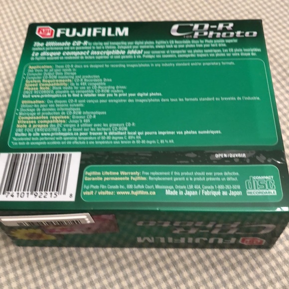 NWOT FUJI-FILM CD-R FOR PHOTO - 10 PACK UP TO 48x Write Speed 700 mb - #480 - Picture 3 of 10